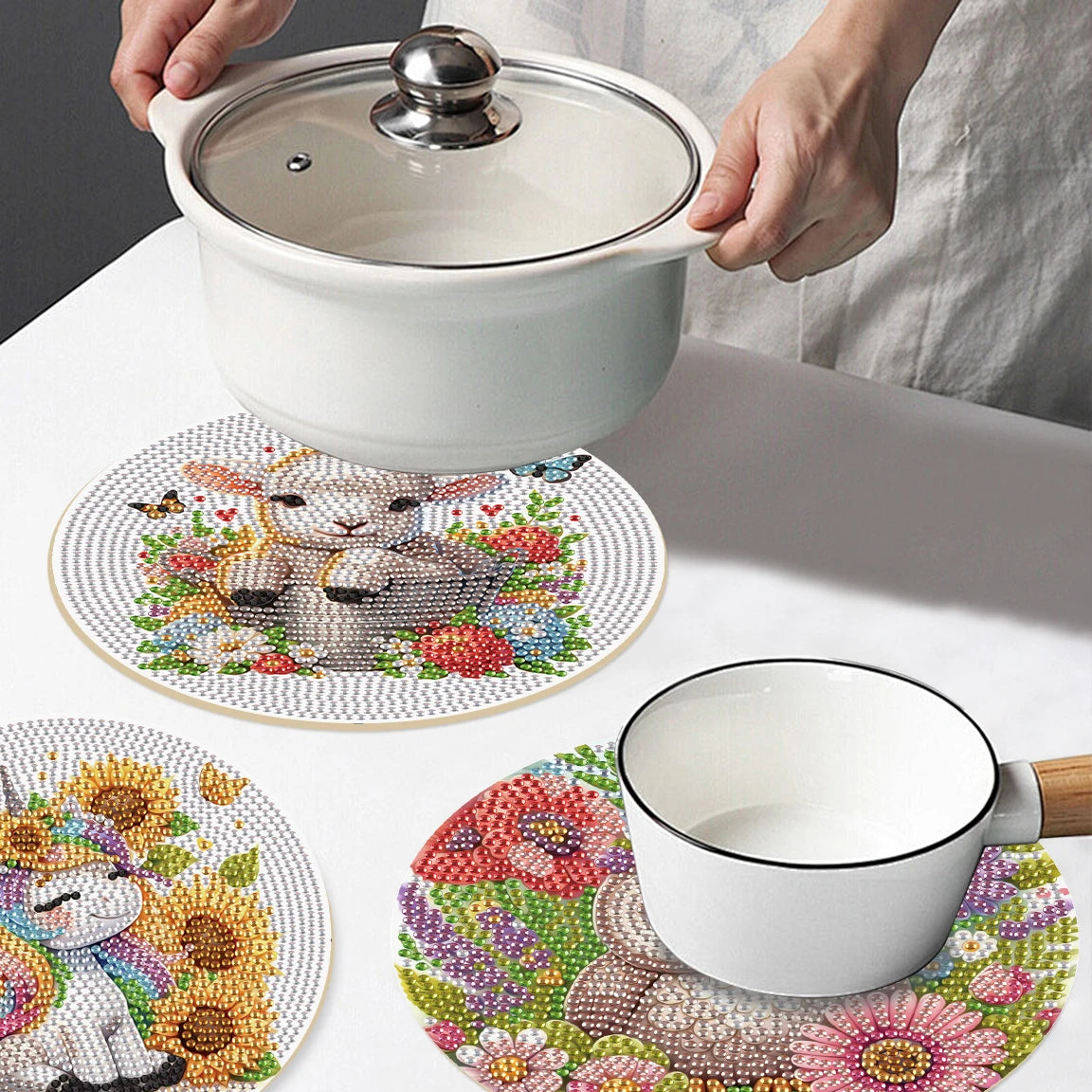 SparkPaws – 3-Piece Diamond Art Placemat Kit