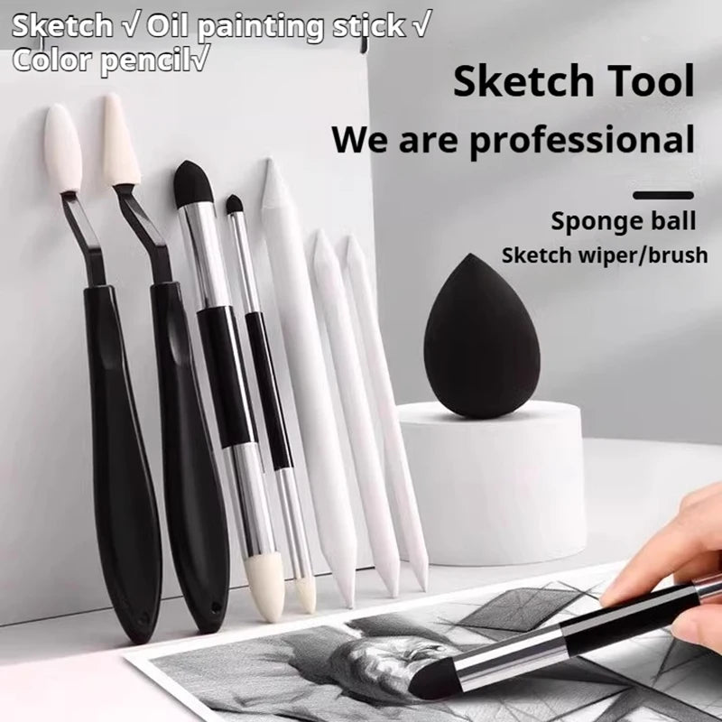 Artifina – Dual-Tip Blending Sponge & Sketch Brush Set