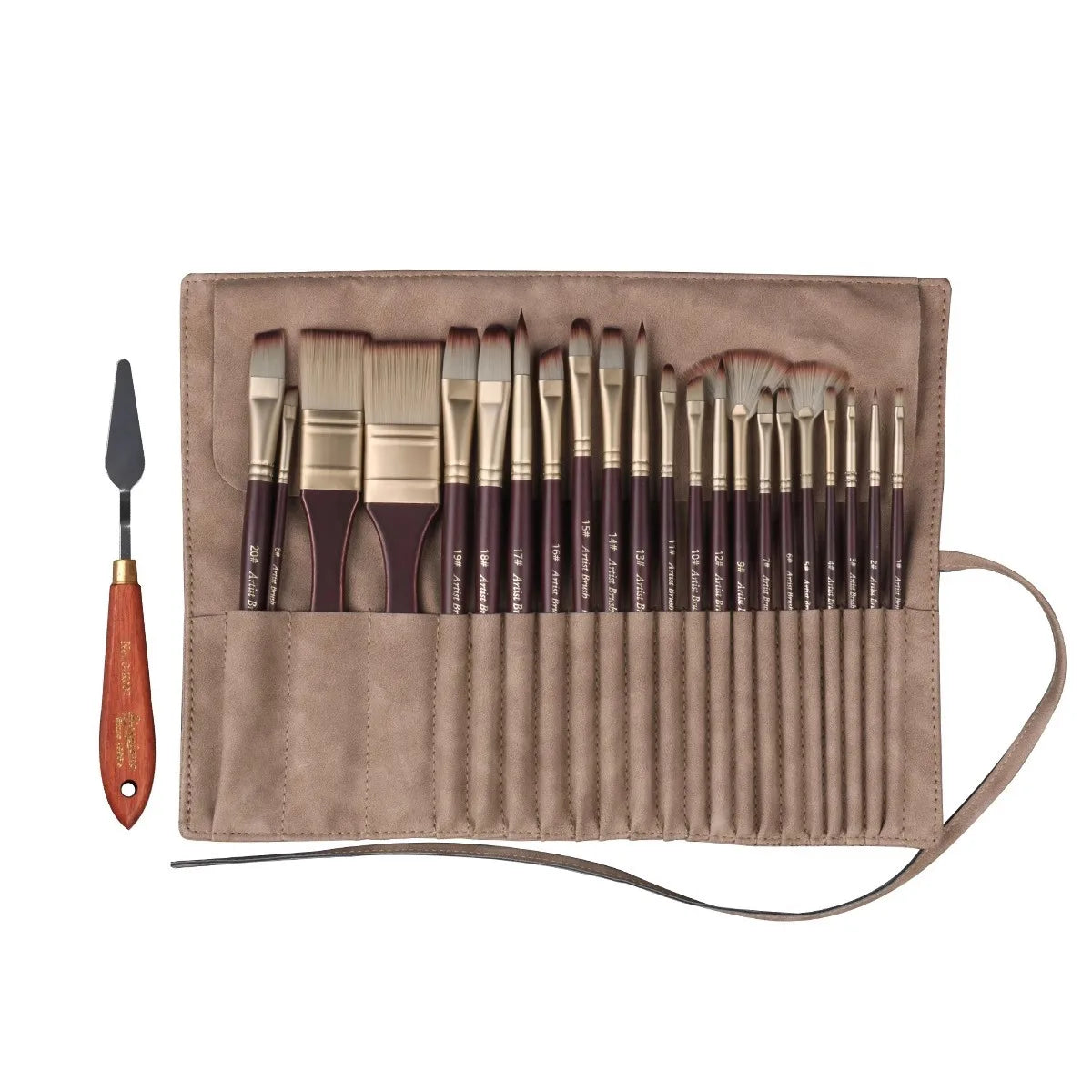 Brushora – 25-Piece Acrylic & Oil Paint Brush Set
