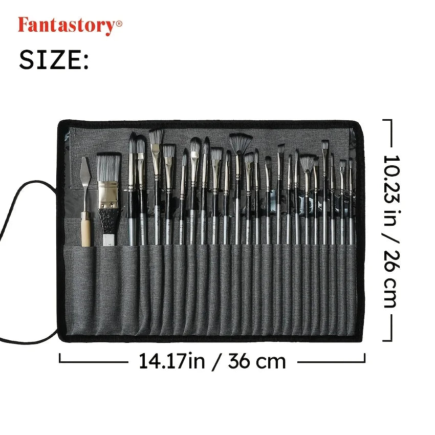 Fantastory BrushMaster – 24pcs Professional Paint Brush Set