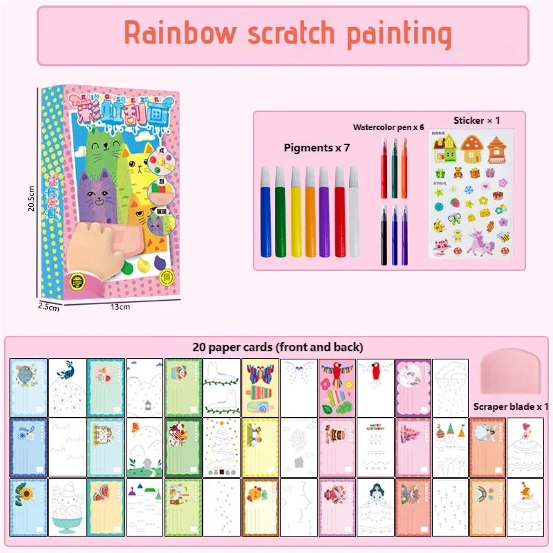 RainbowScratcha – Kids DIY Rainbow Scratch Art Paper
