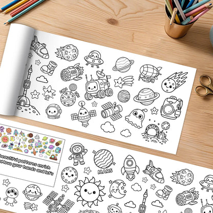 CosmoRolla – DIY Space-Themed Coloring Paper Roll for Kids