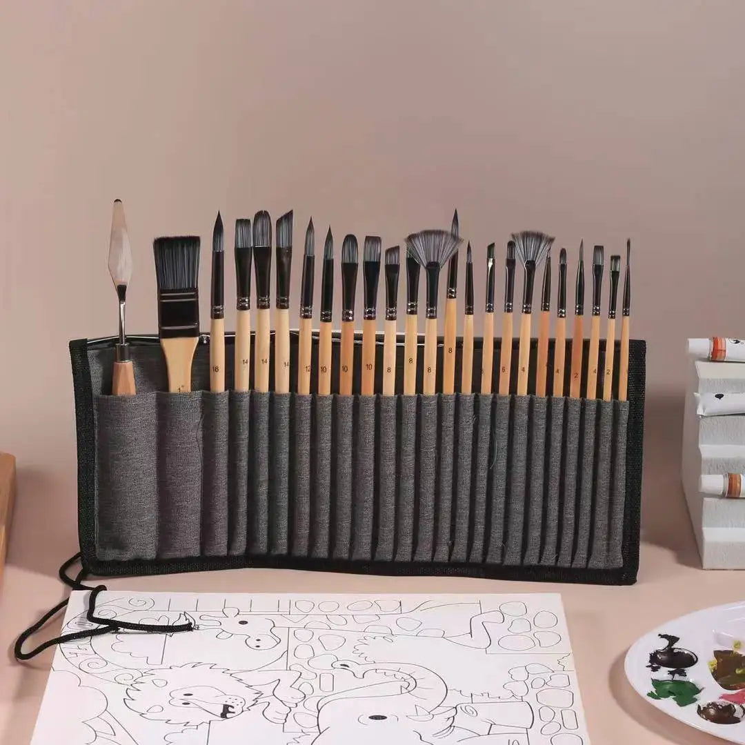 Brushly – 24PCS Nylon Hair Artist Paint Brush Set