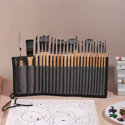 Brushly – 24PCS Nylon Hair Artist Paint Brush Set