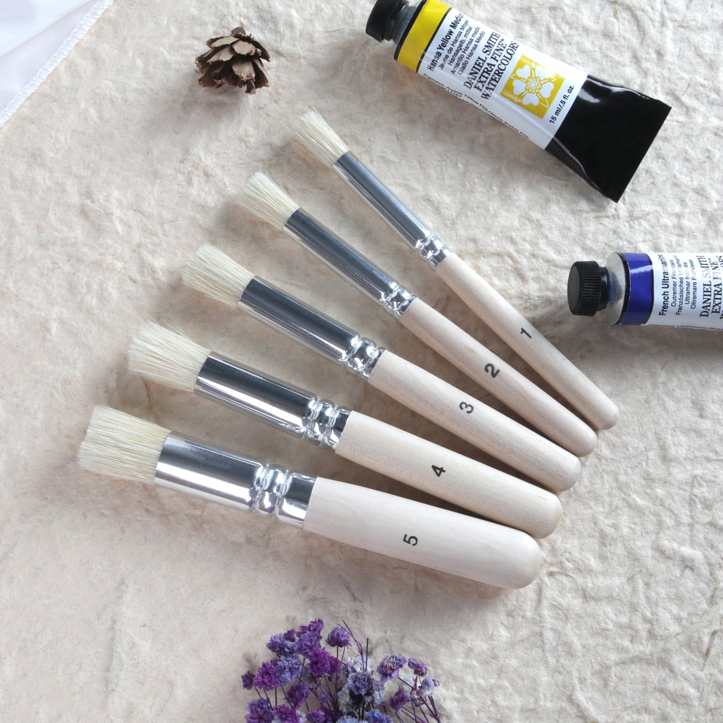 BrushCrest – 5-Piece Round Head Artist Brush Set