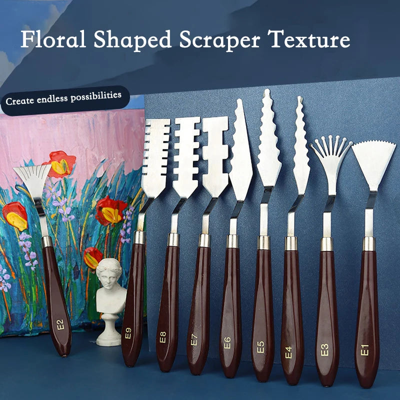 ColorCrafter – 9-Piece Palette & Texture Knife Set