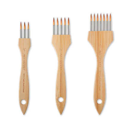 ArtAngle – Multi-Toothed Nylon & Wool Artist Brush Set