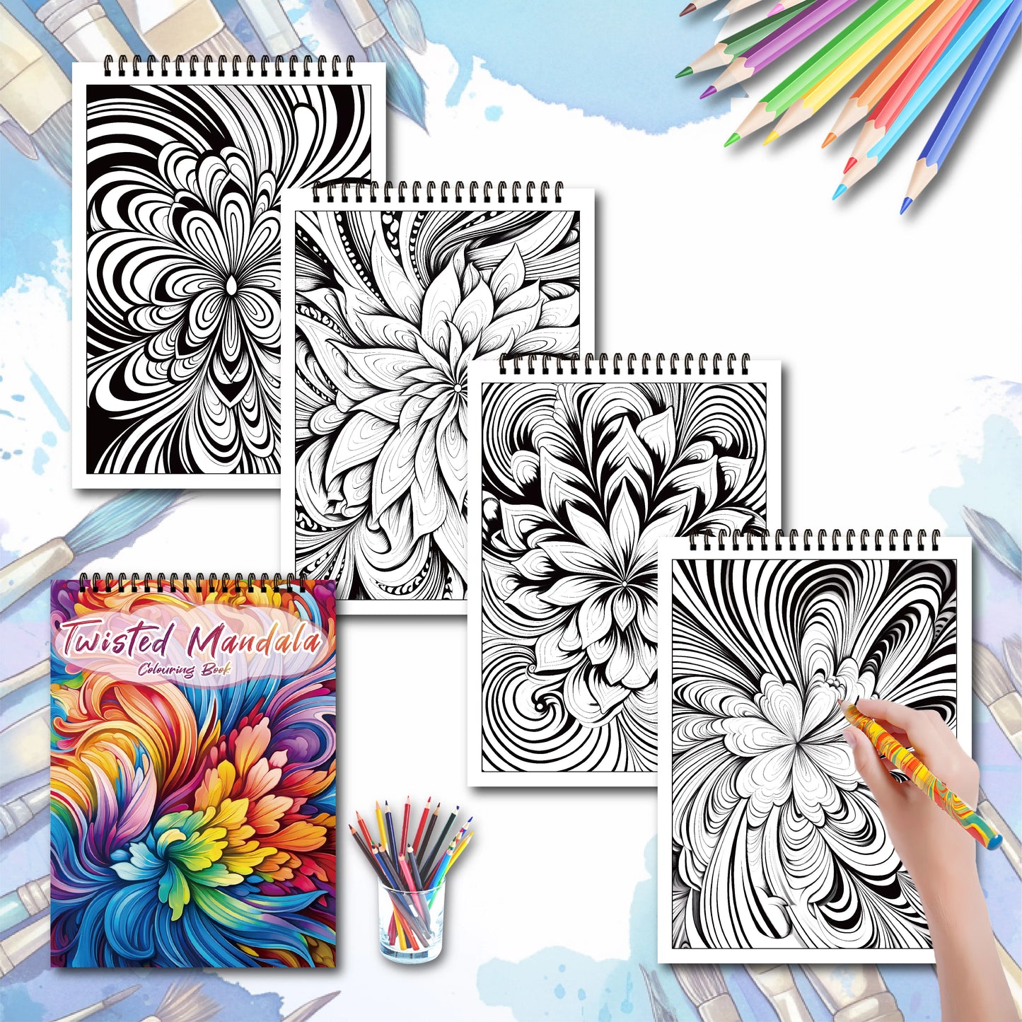 ColorPro – 3-Piece Adult Coloring Book Set