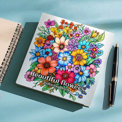 PetalCanvas – 24-Page Flower Coloring Book for Adults &  Teens