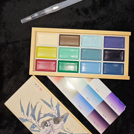 Aquarell – 12-Color Professional Watercolor Wooden Box Set