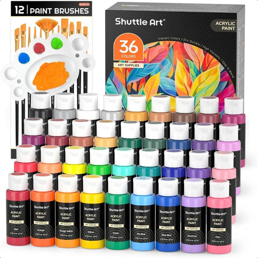 Chromalune – 36-Color Acrylic Paint & Brush Set