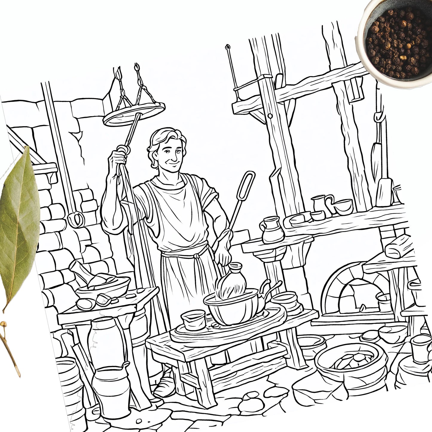 HeritageHue – Ancient Western Floral Coloring Book for Adults