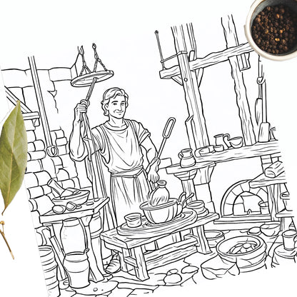 HeritageHue – Ancient Western Floral Coloring Book for Adults