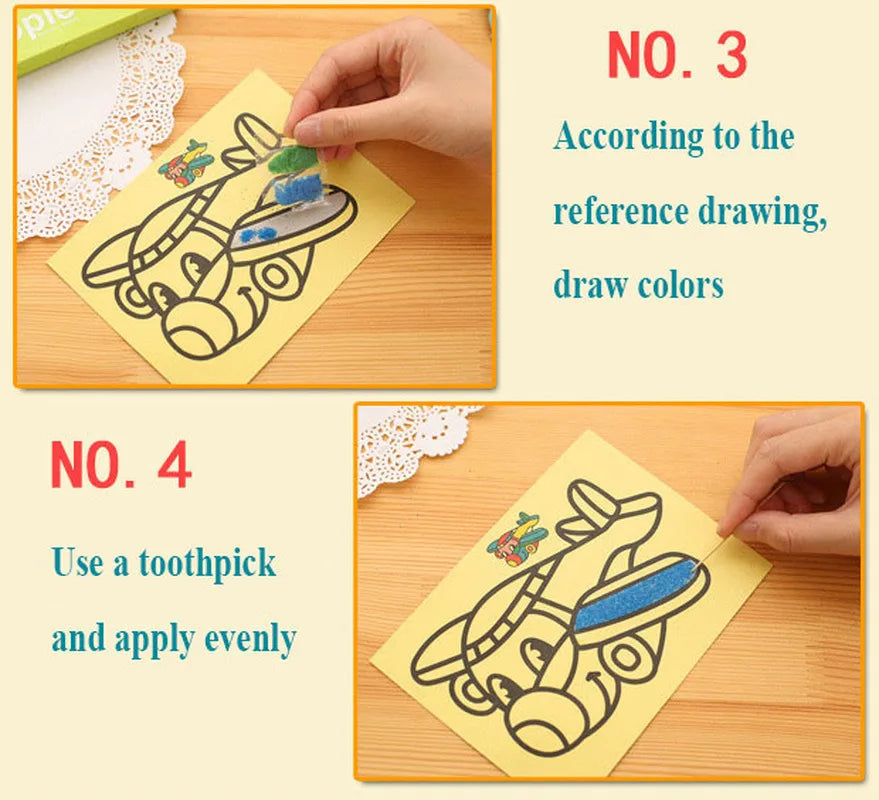 SandSplash – 10-Piece DIY Kids Sand Painting Kit
