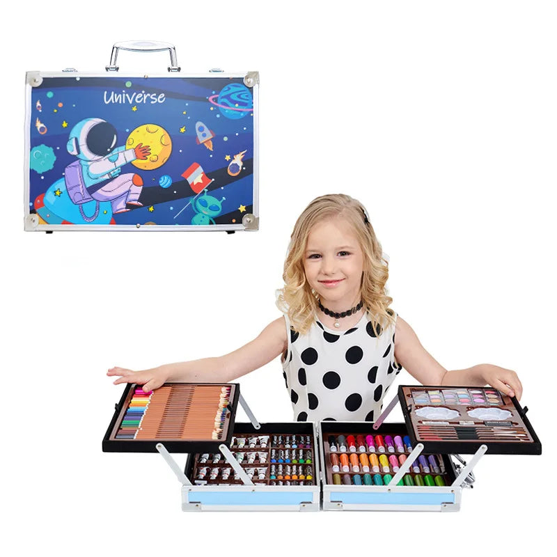 SketchBloom – 200-Piece Children’s Painting & Crayon Set