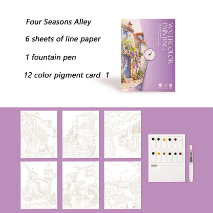 VistaBloom – Watercolor Art & Coloring Set