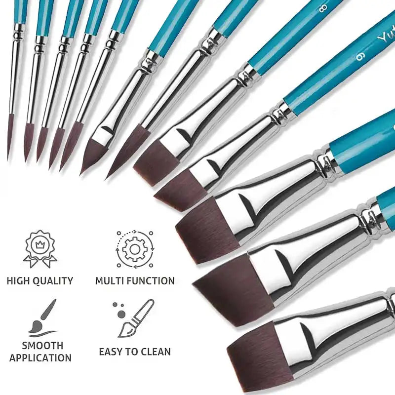 BrushVista – 21-Piece Professional Face Painting & Art Brush Set