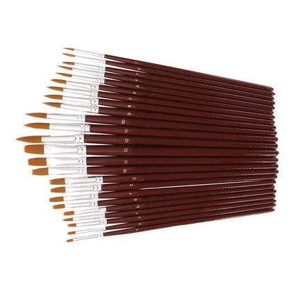 Bruscentra – 24Pcs Professional Watercolor Paint Brush Set