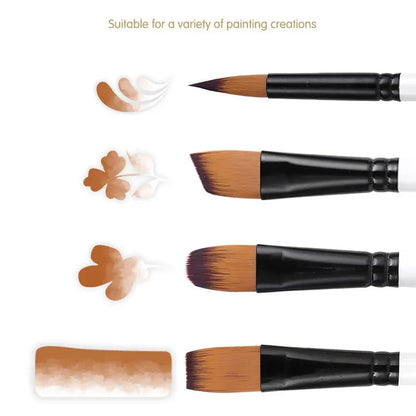 PaletteCraft – 24 Brushes & 5 Painting Palettes Set