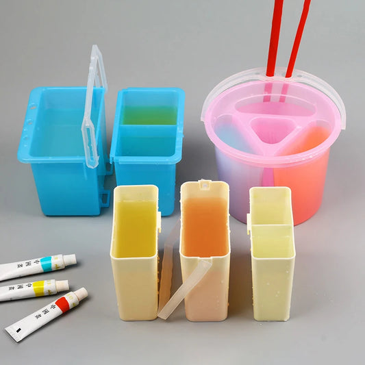 AquaWash – Watercolor Brush Cleaning Bucket