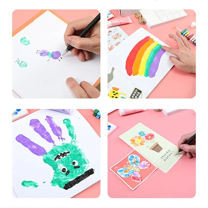 FingerSplash – 12-Color Washable Kids Finger Paint Kit