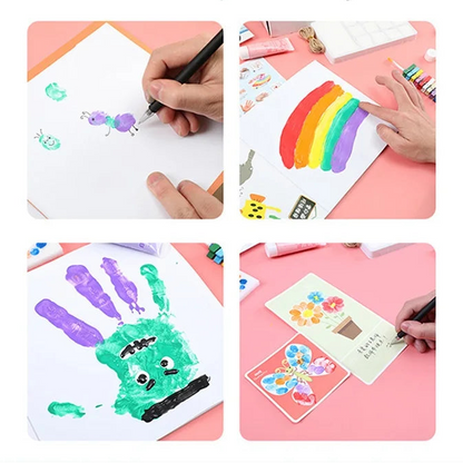 FingerSplash – 12-Color Washable Kids Finger Paint Kit