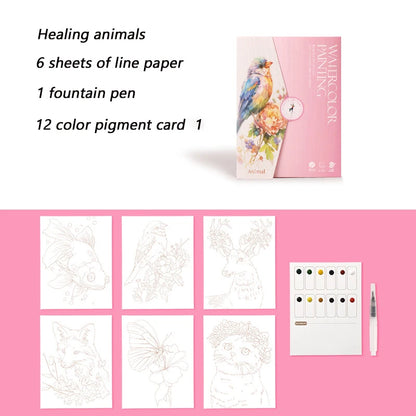 VistaBloom – Watercolor Art & Coloring Set