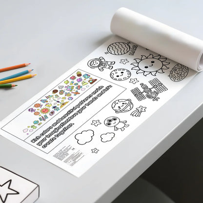 CosmoRolla – DIY Space-Themed Coloring Paper Roll for Kids