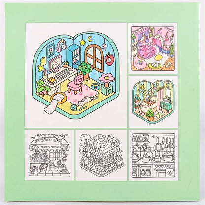 WhimsiNest – Cozy Creatures Coloring Book for Calm and Creativity