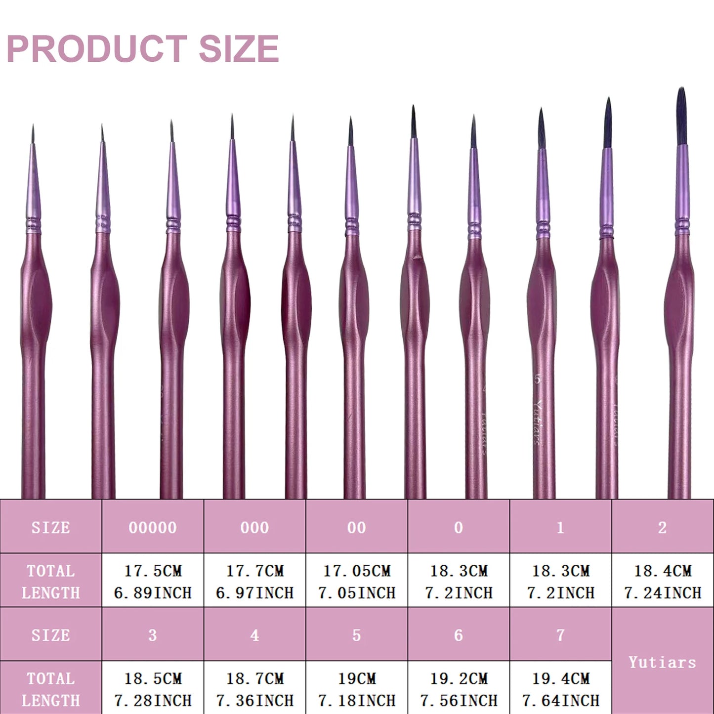 MiniHue – 11-Piece Metallic Purple Detail Brush Set