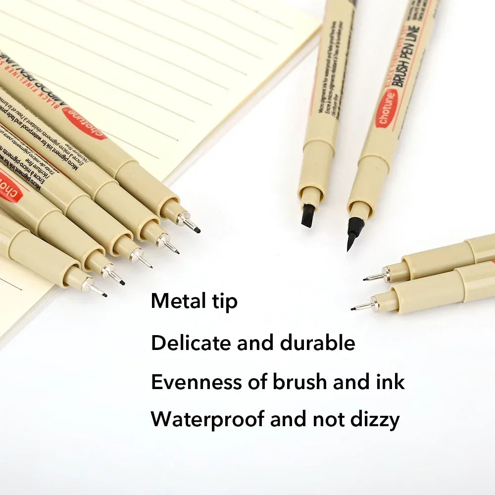 Inkspire – 12-Piece Pigment Liner Marker Set