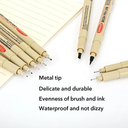 Inkspire – 12-Piece Pigment Liner Marker Set