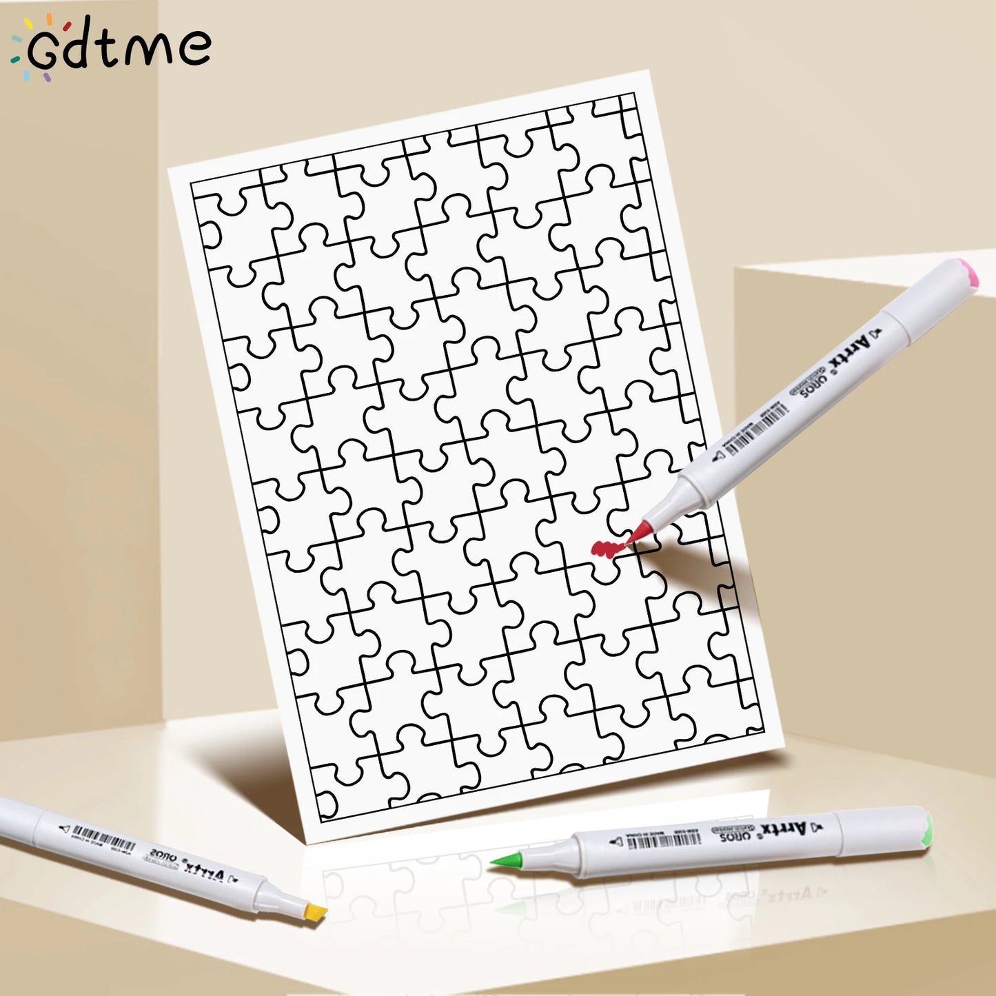 Gdtme Colorique  – Geometric Figure Coloring Book for Adults