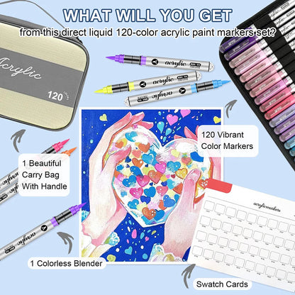 ArtFlow – Brush Tip Acrylic Paint Marker Set