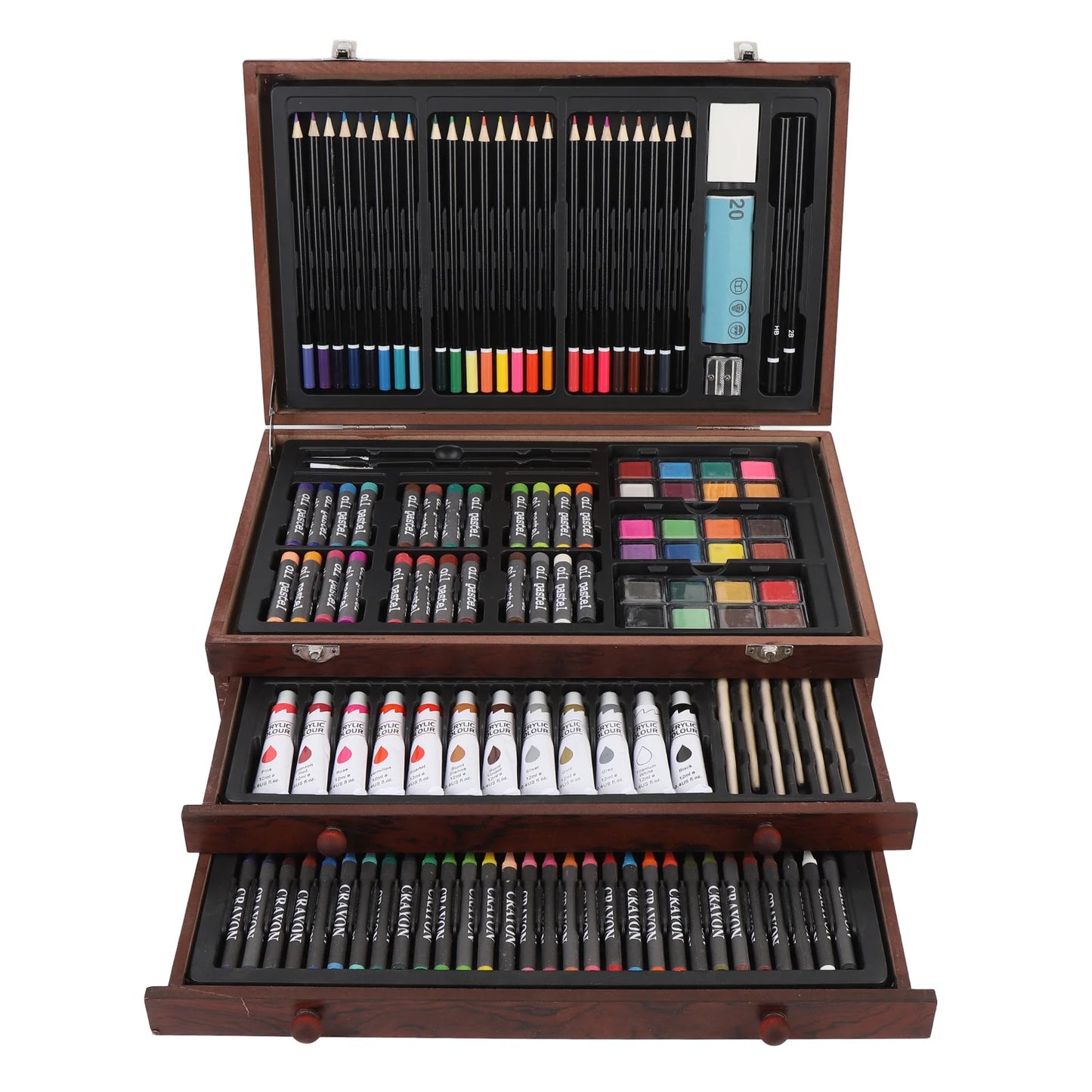 HueCrest – 142PCS Professional Wooden Art Set