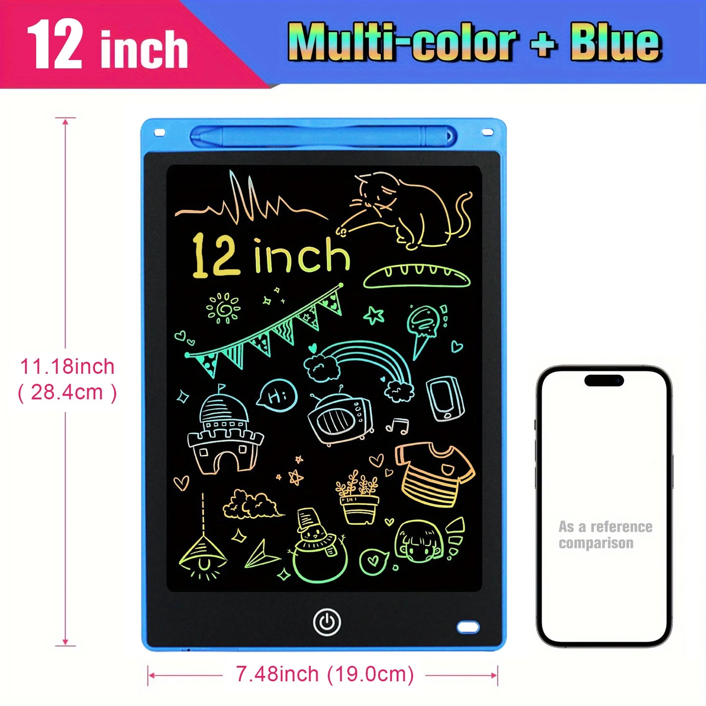 ScribbleGlow – 12-Inch LCD Writing & Drawing Tablet for Kids