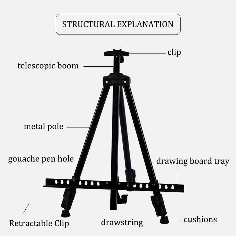 Easelion – Adjustable Metal Tripod Drawing Stand
