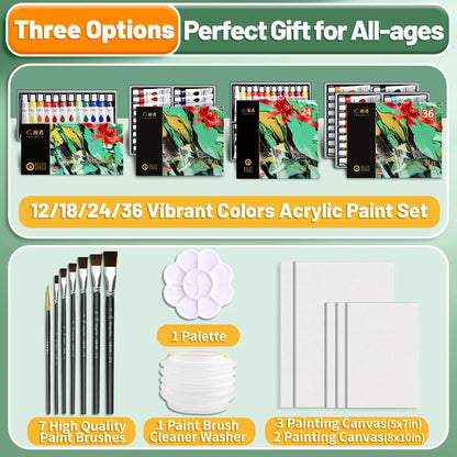 ColorTribe – 26-Piece Acrylic Paint Set with Accessories