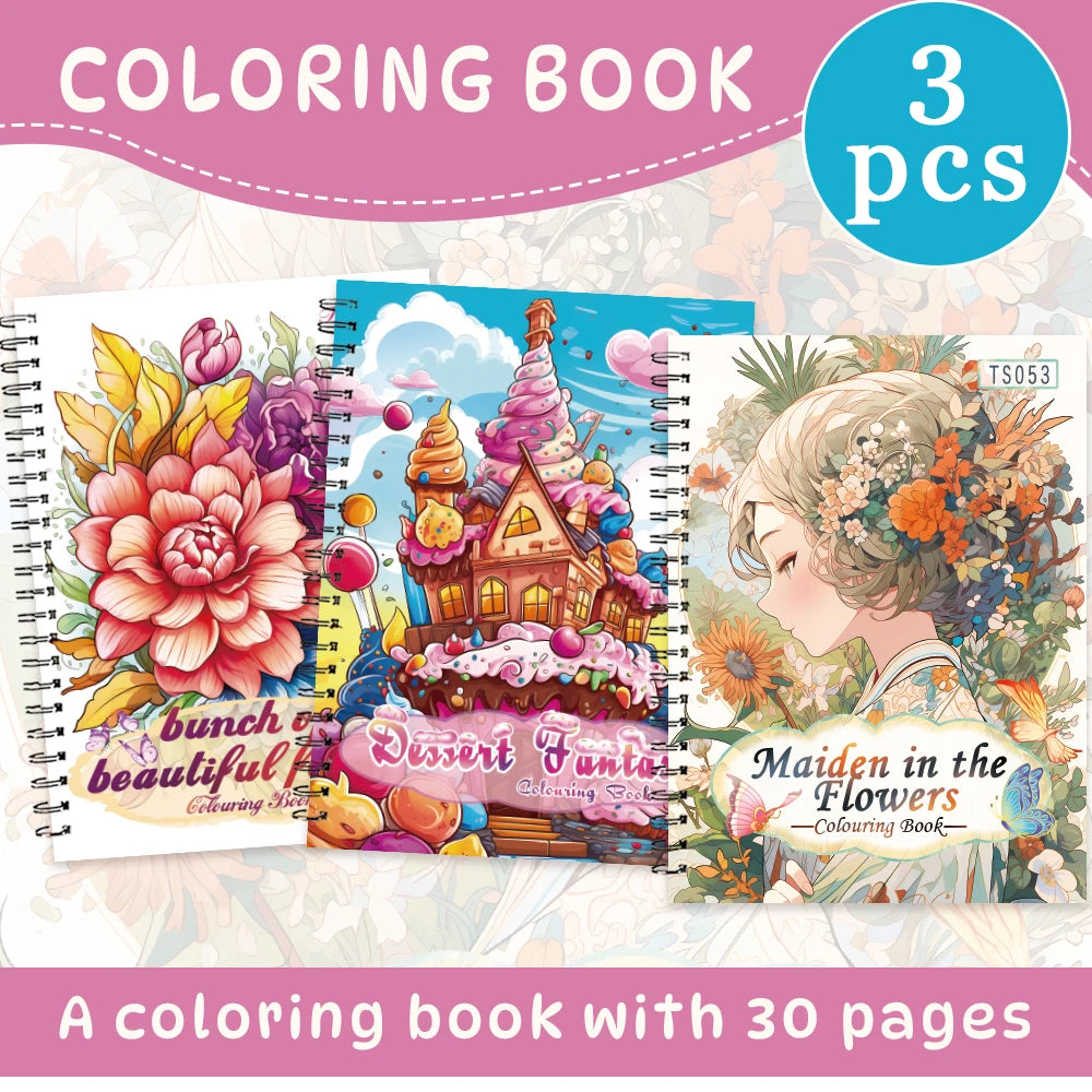 ColorDelight – 3-Piece Women’s Leisure Coloring Book Set