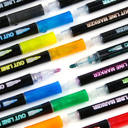 Coloreon – Double-Line Fluorescent Contour Pen Set