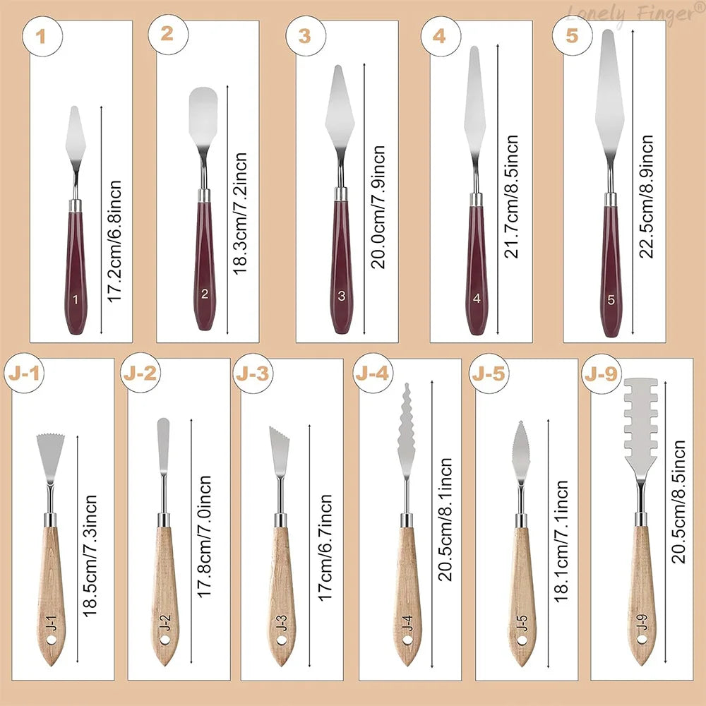 Chromara – Stainless Steel Palette Knife Collection