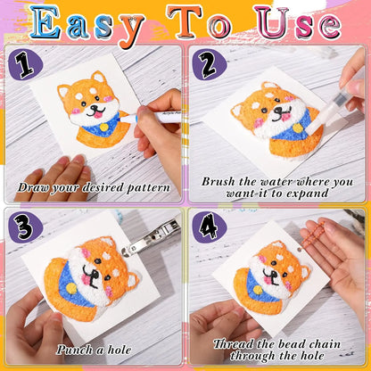 puffySet – 68-Piece 3D Magic Sponge Painting Kit