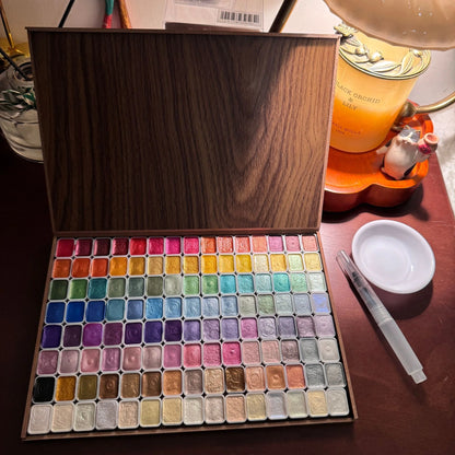 AureliArte – 120 Colors Professional Glitter Watercolor Paint Set