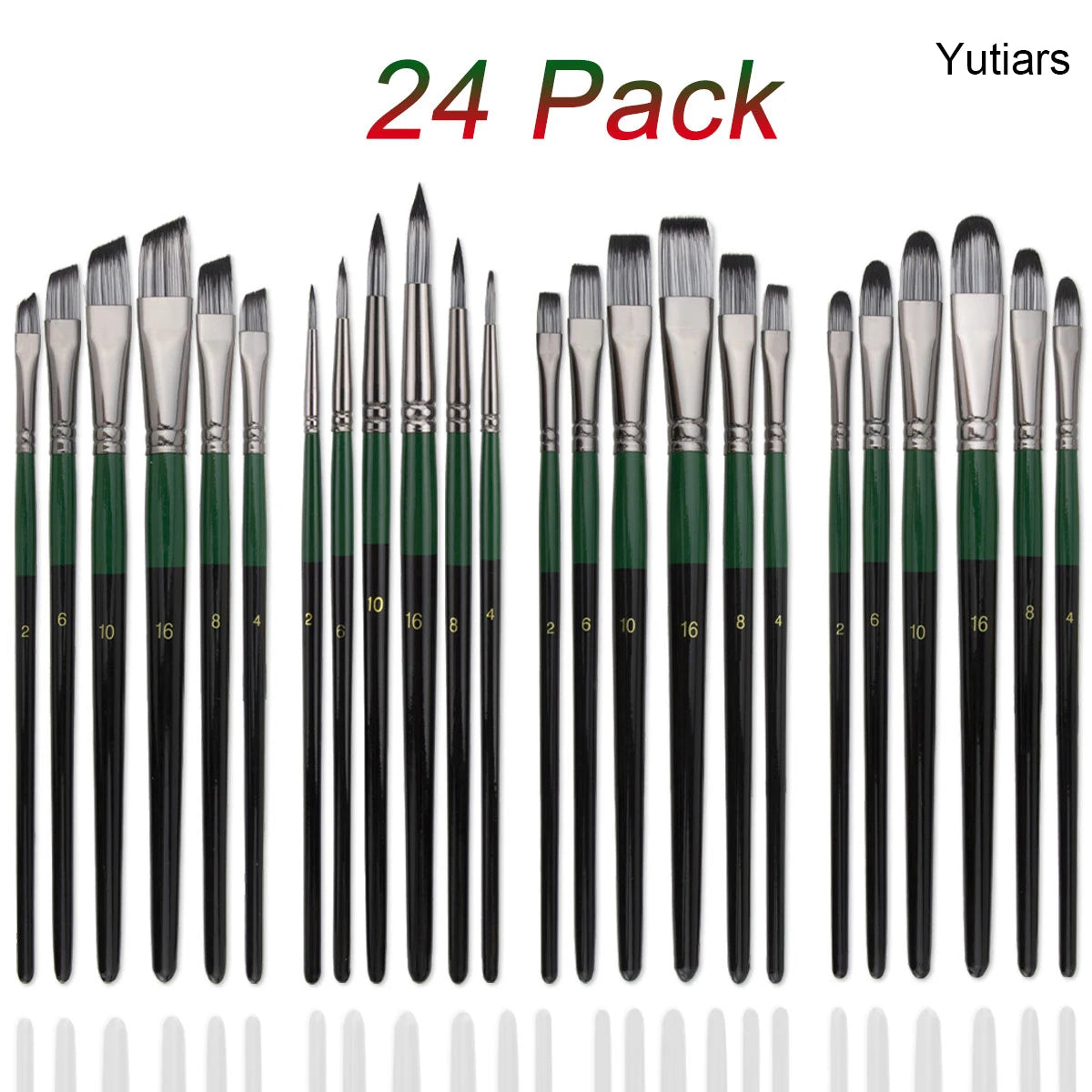 Paletteo – 24PCS Mixed Artist Paint Brush Set