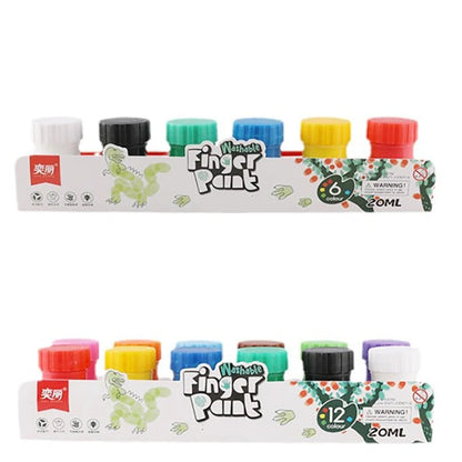 FingerSplash – 12-Color Washable Kids Finger Paint Kit