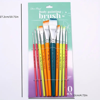 Auraline – 10 Piece Multicolor Watercolor Paint Brush Pen Set