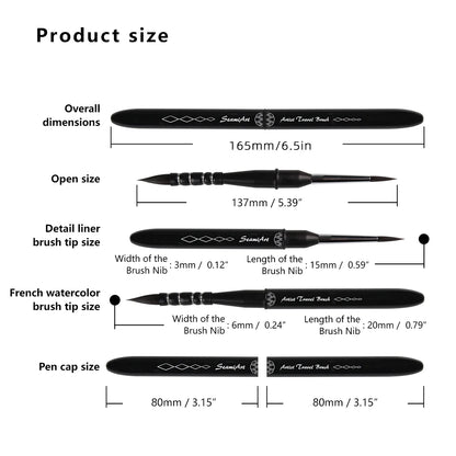 BrushVoyage – Dual-Tip Travel Watercolor Brush Pen