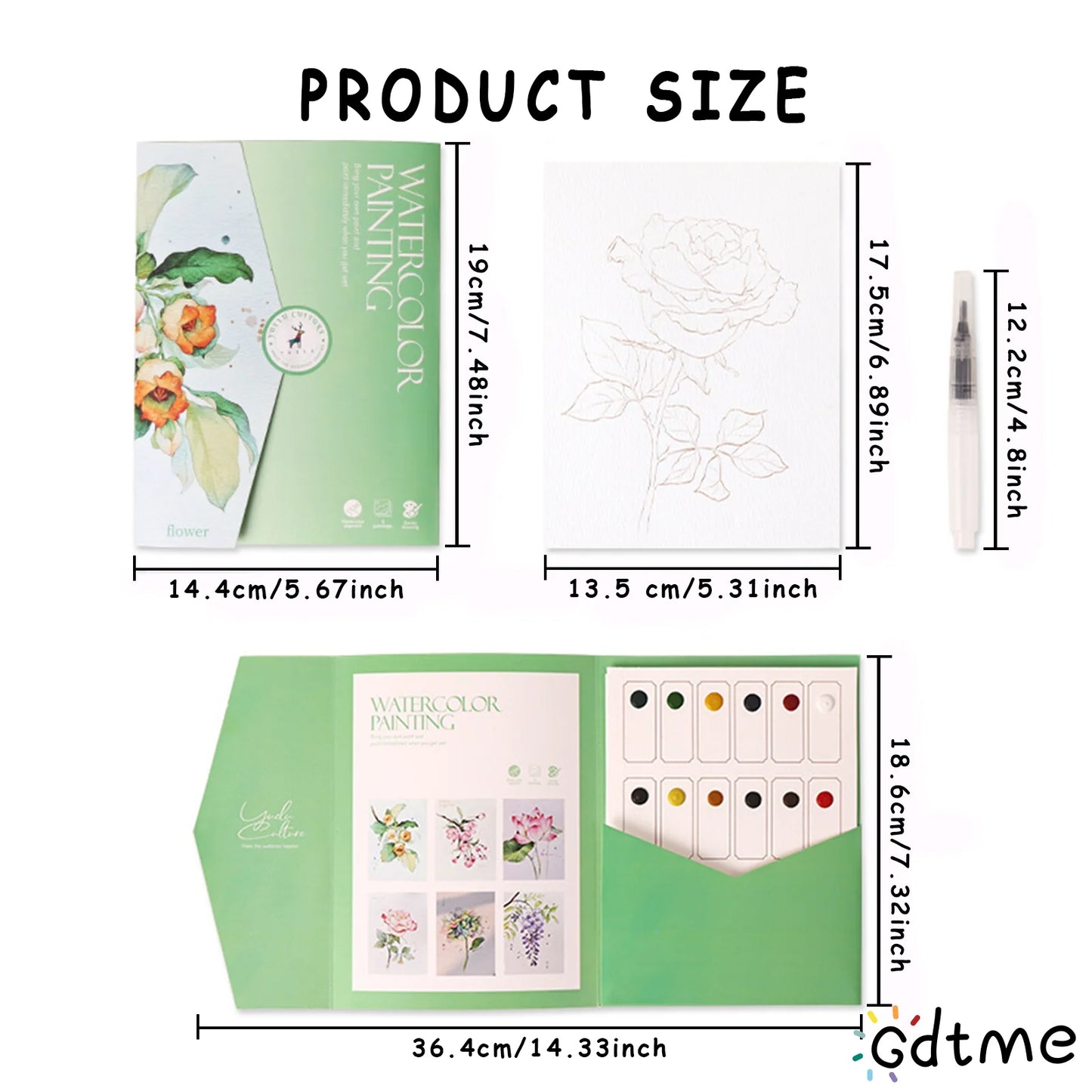 VistaBloom – Watercolor Art & Coloring Set