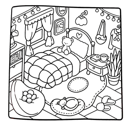 WhimsiNest – Cozy Creatures Coloring Book for Calm and Creativity