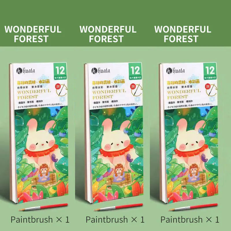 PastelPuff – Kawaii Watercolor Coloring Book Set